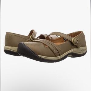 KEEN Presidio Mary Jane Leather Womens 7.5 Brown Casual Slip On Shoes